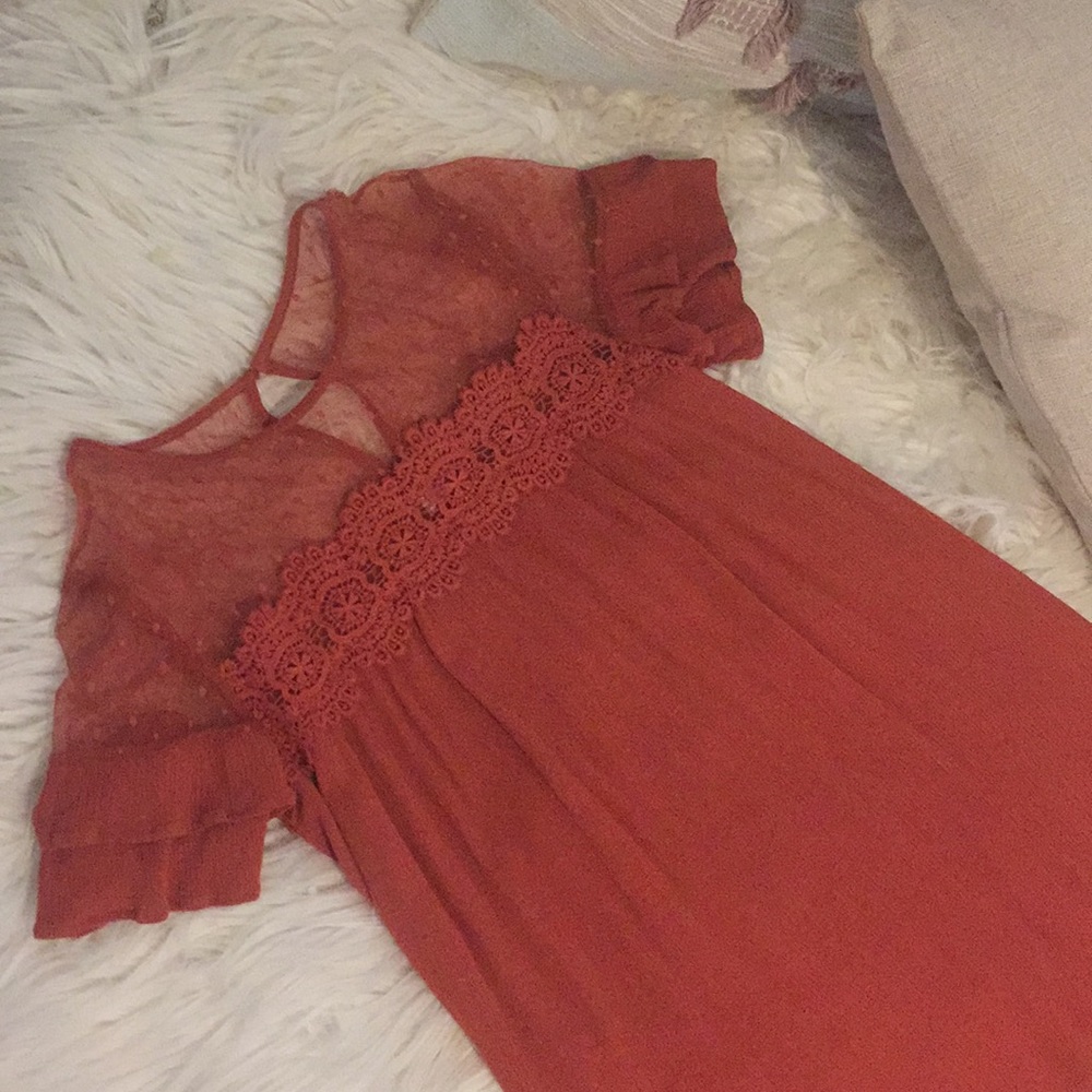 Burnt Orange Francesca’s Dress